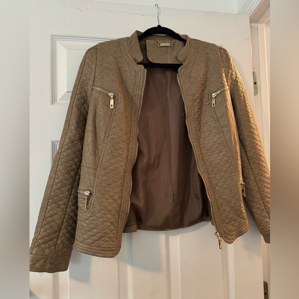 Tan Quilted Women's Jacket